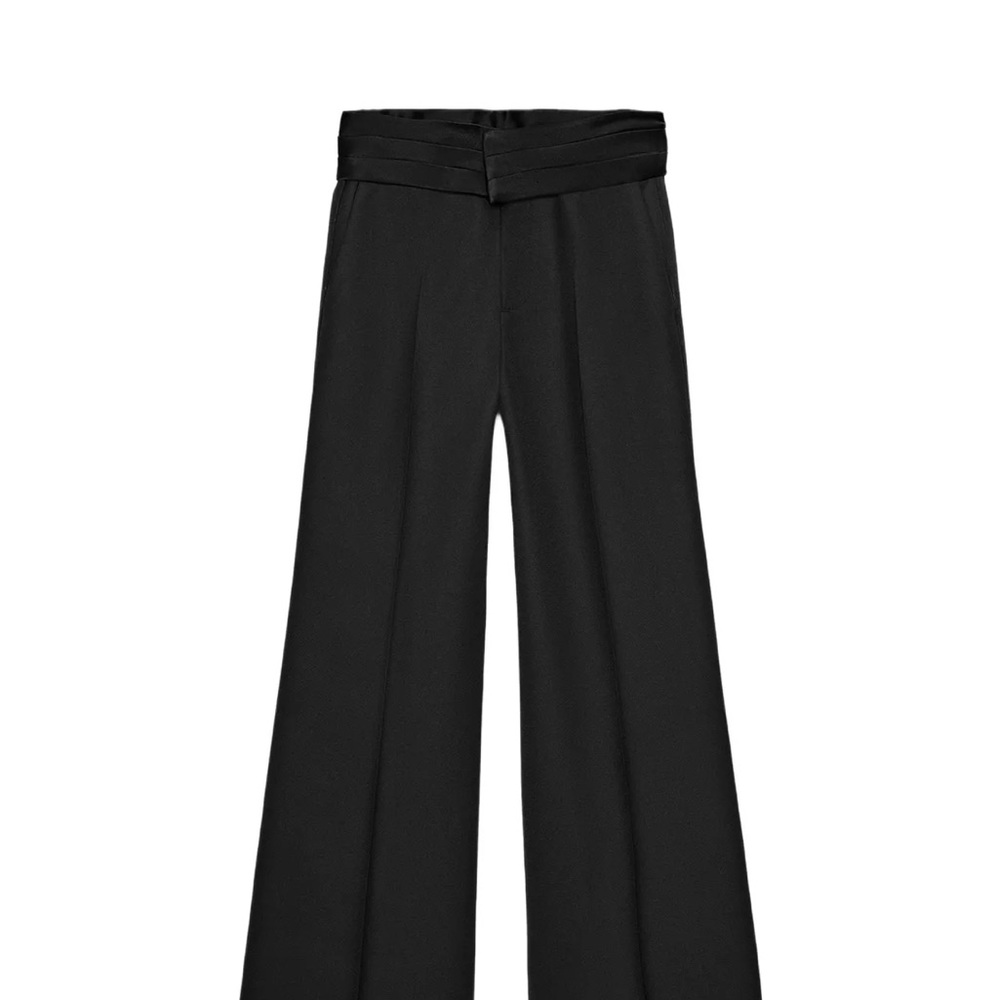 Zara ZW Collection Limited Edition Sash Pants Tuxedo